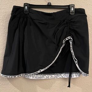 Keasuzy Swim Skirt with White and Black Trim